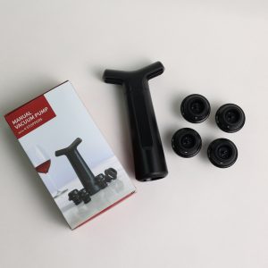 Wine Vacuum Pump Set with 4 Bottle Stoppers