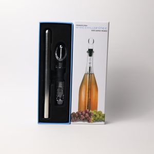Wine Chiller Set – Stainless Steel Cooling Rod with Pourer & Stopper